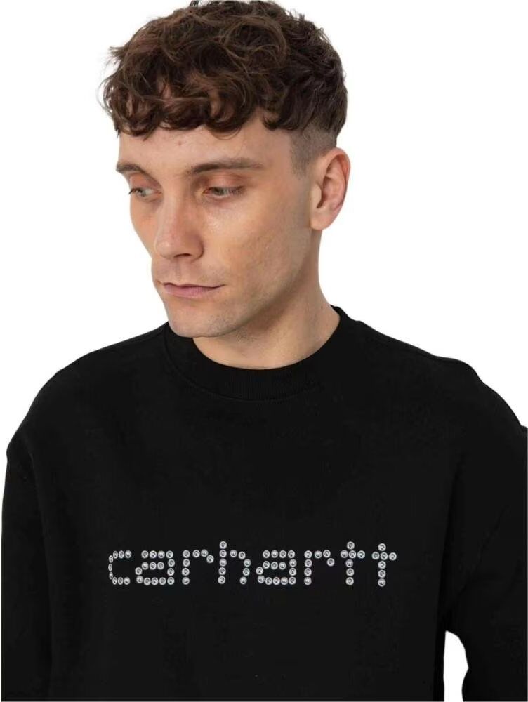 Sudadera Carhartt Con Logo Bordado Negro M Hombre