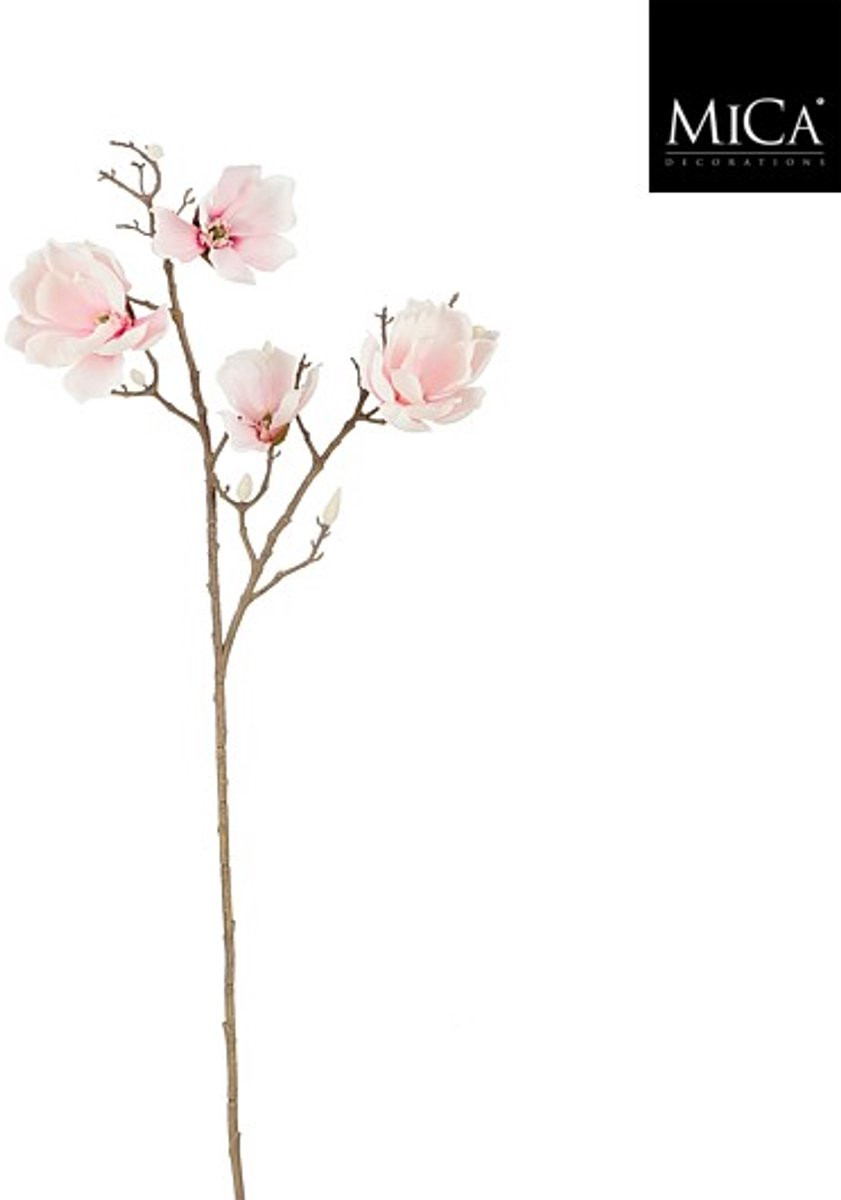 Mica Decorations Kunstbloemen Magnolia Roze - 86 cm