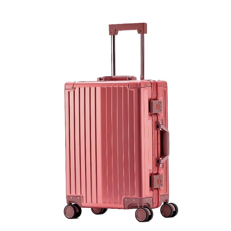 Aluminium Reisekoffer rose-gold 77 cm groß Trolley Hartschalen-Koffer bei Bowatex