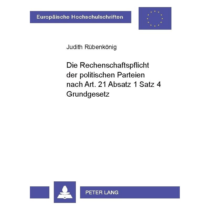 Peter Lang Rübenkönig:Die Rechenschaftspflicht der (Deutsch, Judith Rübenkönig) (64883885)