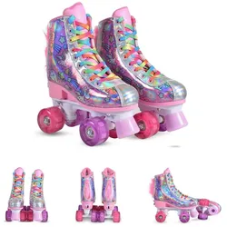 Byox, Mädchen, Rollschuhe, Rollschuhe Einhorn (37), Mehrfarbig