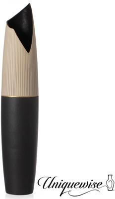 Uniquewise Tall Floor Vase 30in 37in 45in Almond-Beige Polka Dot Top Black Bottom Ceramic Decorative Modern Unique Vase Pampas Grass Flower