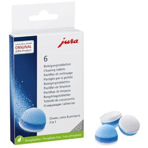 Jura Reinigungstabletten 24225, 3-Phasen, für Kaffeevollautomaten, 6 Tabletten