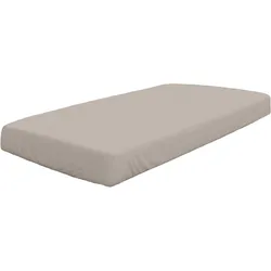 Spannbetttuch Biber sandgrau (BL 180x200 cm) - grau - BL 180x200 cm