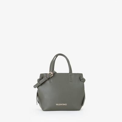 Shopper VALENTINO BAGS "WIN RE", Damen, Gr. B/H/T: 27cm x 22cm x 11,5cm, grün (khaki), Lederimitat, Taschen Shopper, Damen Umhängetasche, Schultertasche, Tragetasche mit Logo