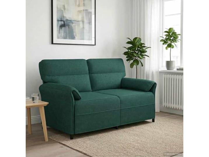 Sofa aus 100% Polyester mit Metallrahmen, MDF und Sperrholz für moderne Stabiler Metallrahmen, weiche Schaumstoffkissen, klappbare Armlehnen, pflegeleichter Polyesterbezug