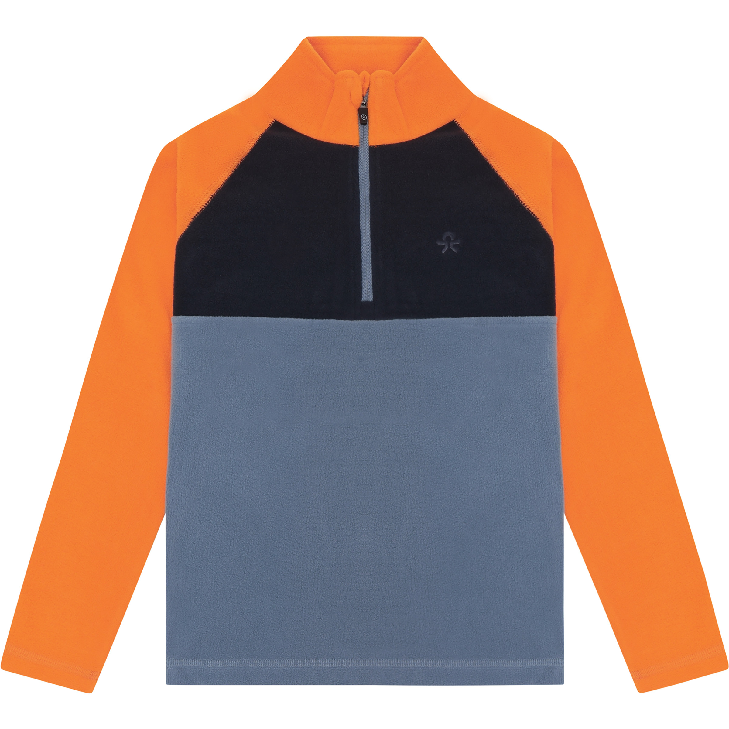 Color Kids Fleece Colorblock Kinder Fleecejacke blau Größe 122 Trekking Elastisch