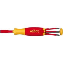 Wiha Schraubendreher mit Bit Magazin LiftUp electric Schlitz, Pozidriv, PlusMinus/Pozidriv mit 6 slimBits - 41234