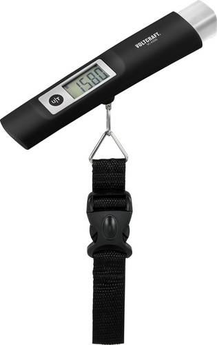 VOLTCRAFT VC-KS50 Kofferwaage VC-KS50 Wägebereich (max.) 50kg Ablesbarkeit 10g dynamobetrieben Schwarz, Lichtgrau