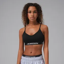NIKE Jordan Sport Essentials Indy Light Support Padded verstellbarer Sport-BH Damen 010 - black/black/white/white XXL