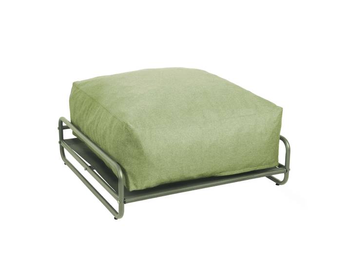 Oviala - Pouf pour salon de jardin modulable avec structure