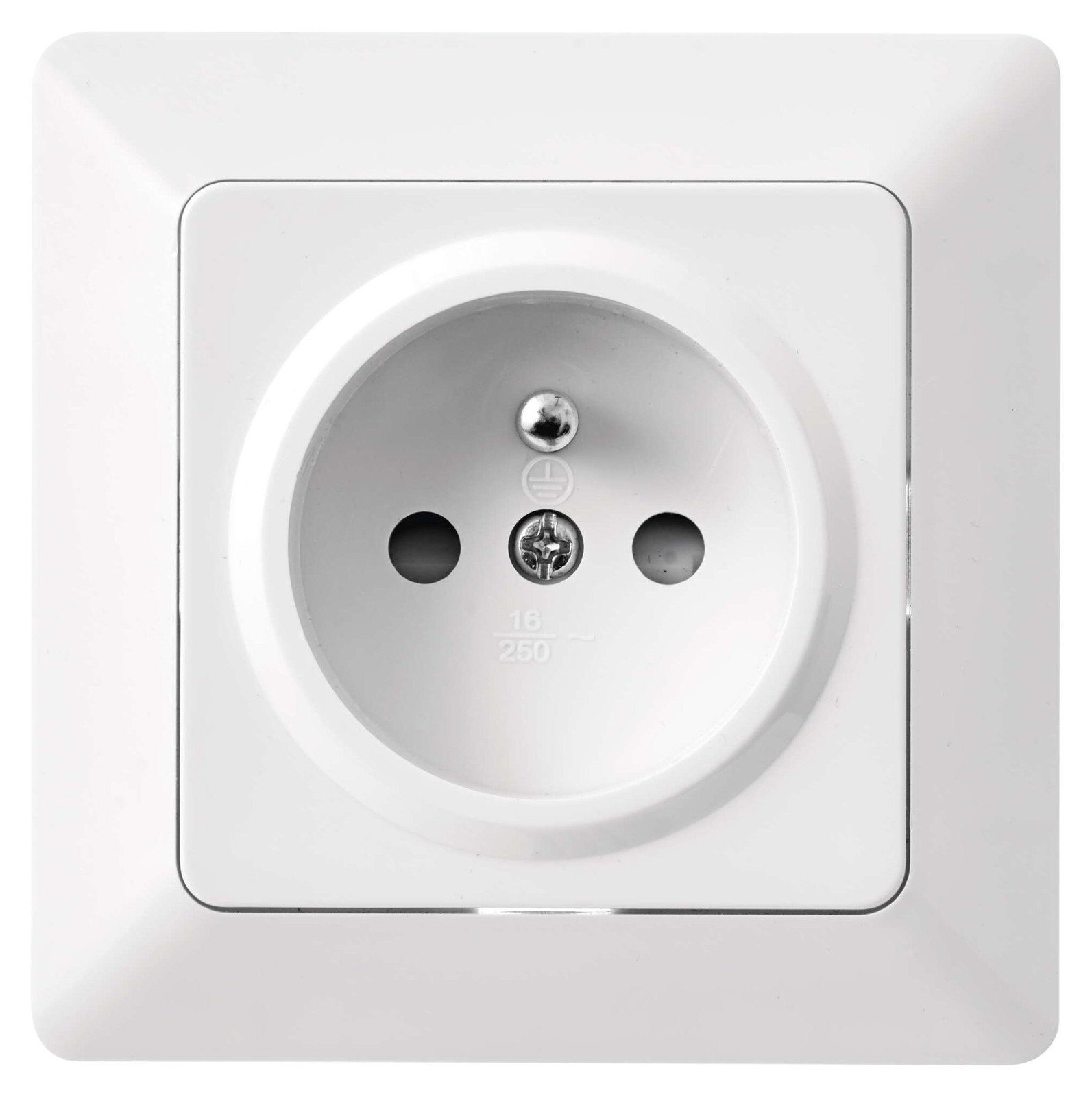 Emos Enkele stopcontact wit model 71916