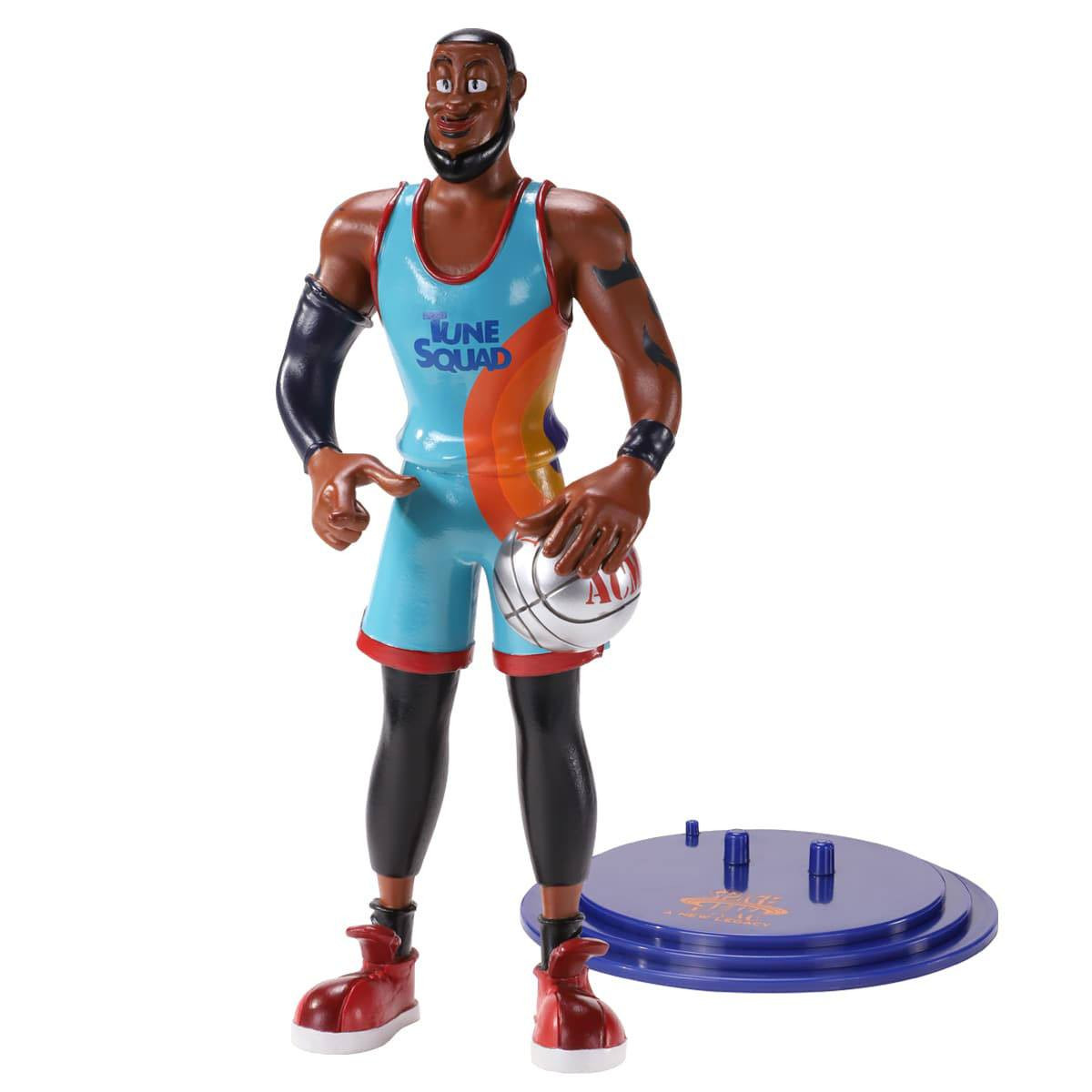 Noble Collection Space Jam 2 Bendyfig LeBron James buigbare figuur, 19 cm