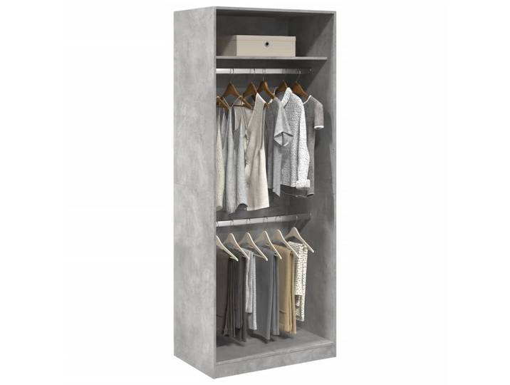 vidaXL Schrankmodule Kleiderschrank Betongrau 80x50x200 cm Holzwerkstoff