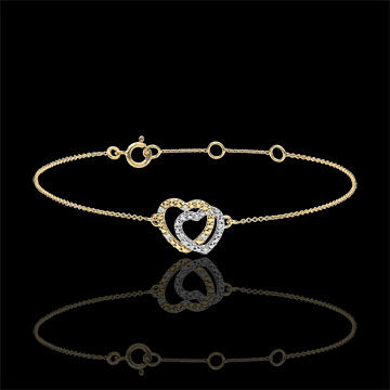 Edenly Armband Gelbgold und Diamanten - Herzen Komplizen