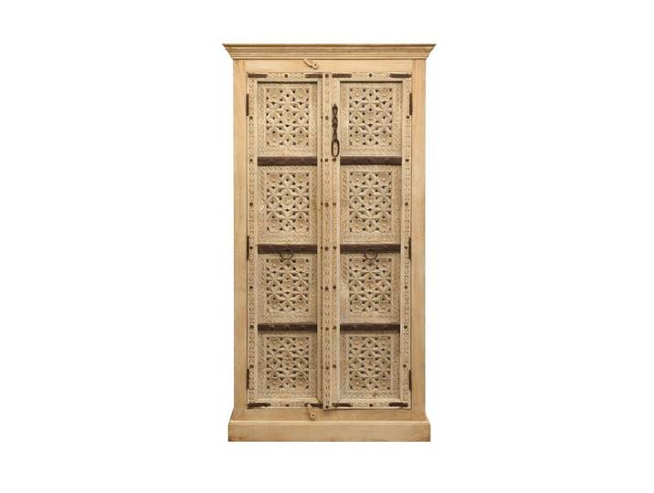 Marrakesch Orient & Mediterran Interior Highboard Highboard Megha, handgeschnitztes Massivholz, orientalisch, 200 cm (1 St), Handarbeit