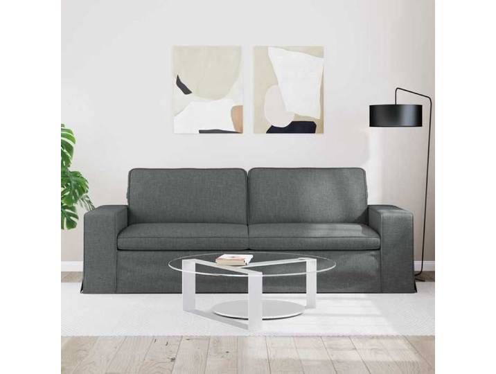SHELL© SOFA 3 PERSONNES - Large Canapé - 3 PLACES - Gris foncé 222x80x82 cm tissu C6209