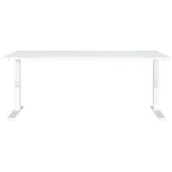 Germania-Werke Schreibtisch höhenverstellbar (mechanisch) »Mailand« 180 cm weiß, 180x91x80 cm