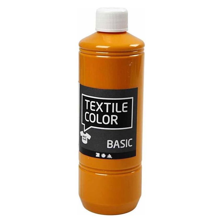 Creativ Company Textile Paint, semi opaque, mustard, 500 ml/ 1 bottle (500 ml) (7034174)