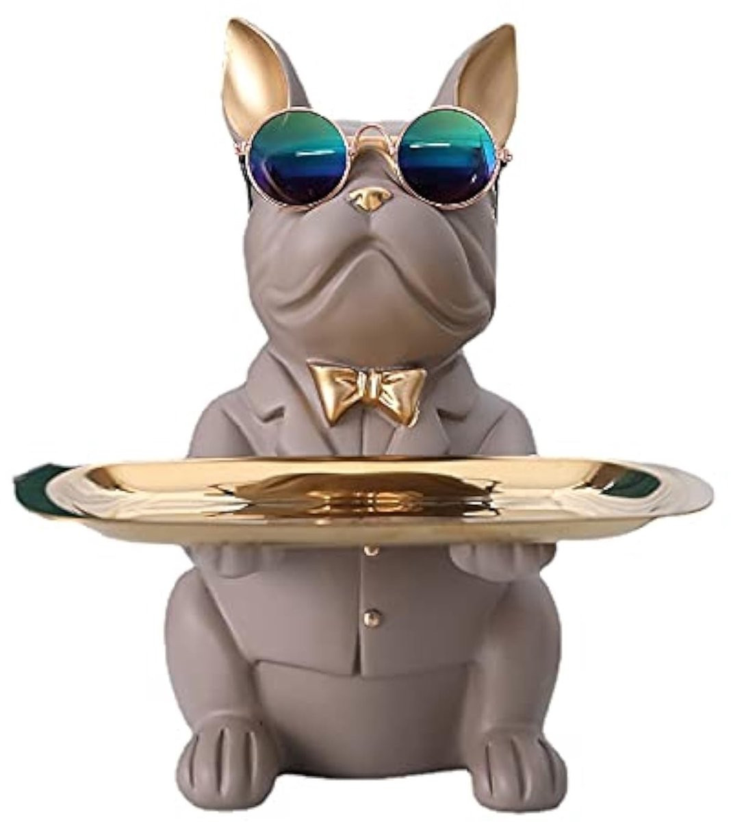 Omgoods Multifunctionele Bulldog Decoratieve Opbergtray