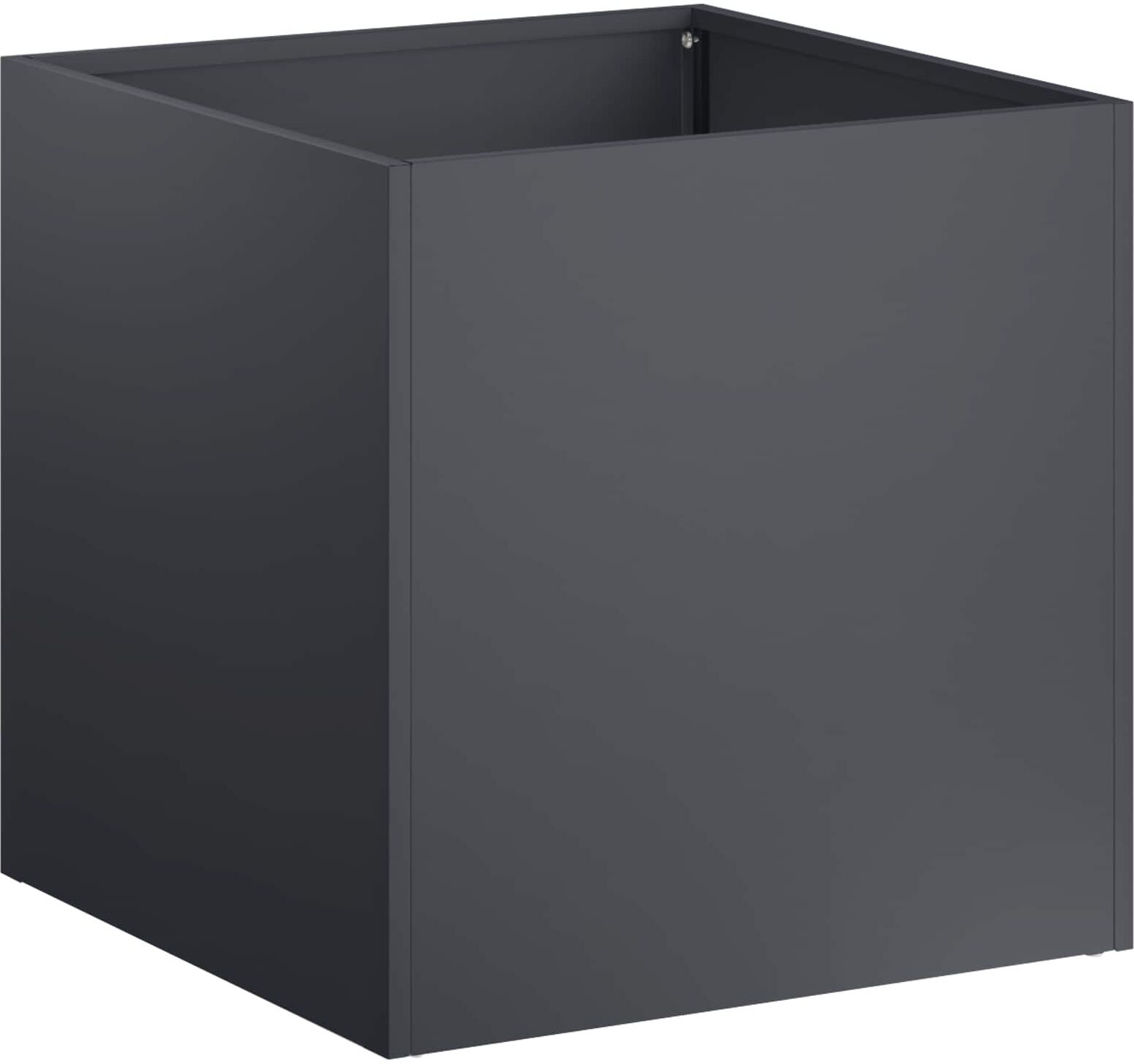 vidaXL Cache-pot de jardin 2 pc Anthracite 45 x 45 x 45 cm