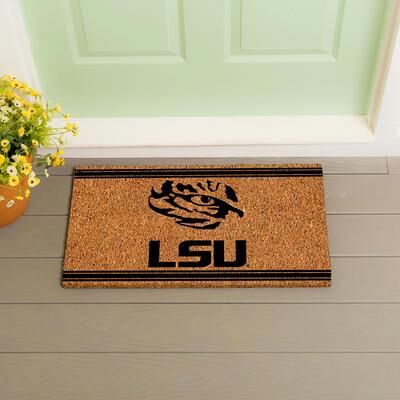 Evergreen Louisiana State University Monochrome Indoor/Outdoor Coir Door Mat