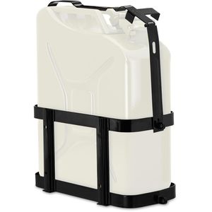 Relaxdays Kanisterhalterung abschließbar, für 10 & 20 Liter Kanister, aus Metall, schwarz