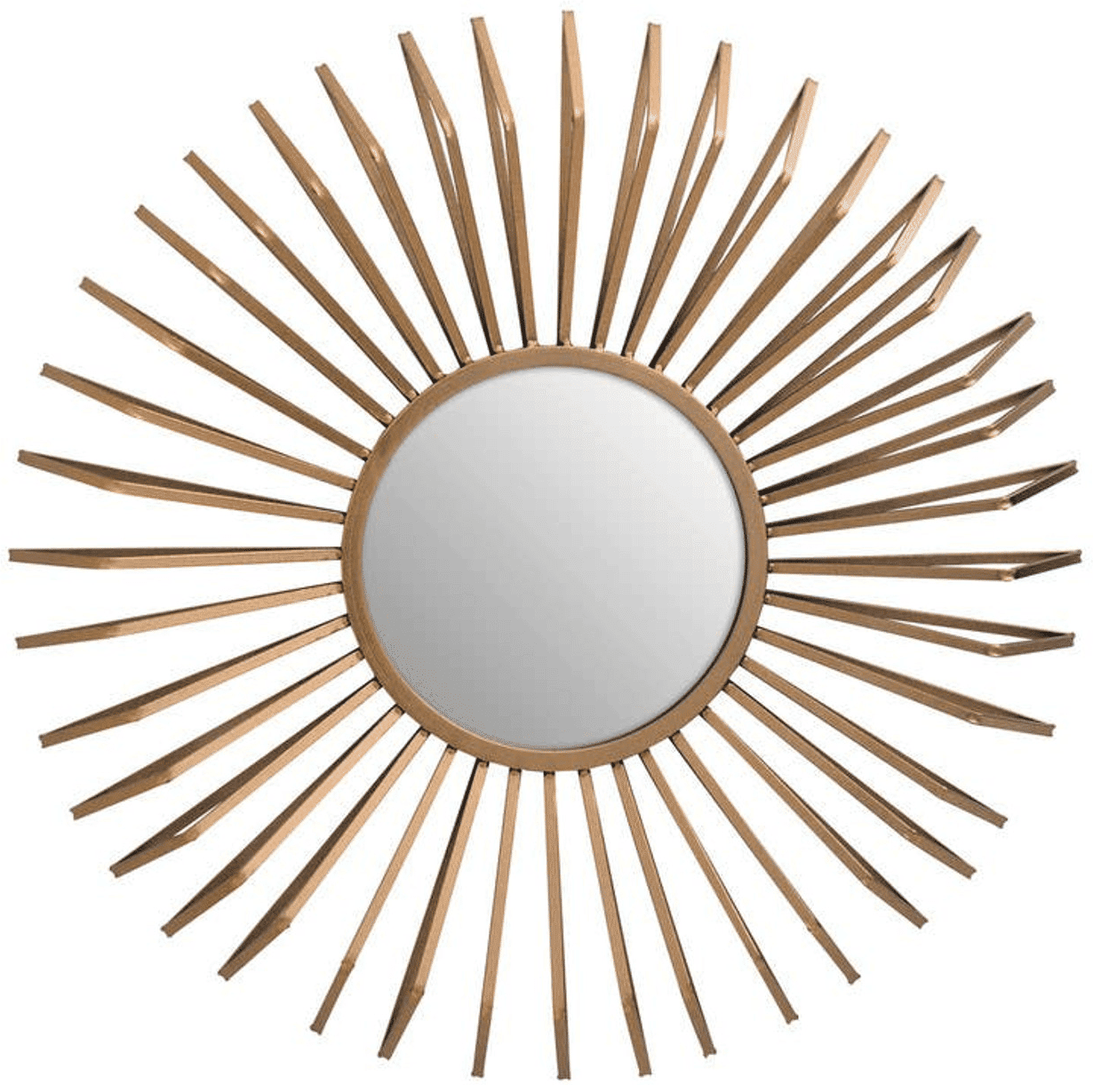 Nahanni Gold 3D Sunburst Decorative Wall Mirror