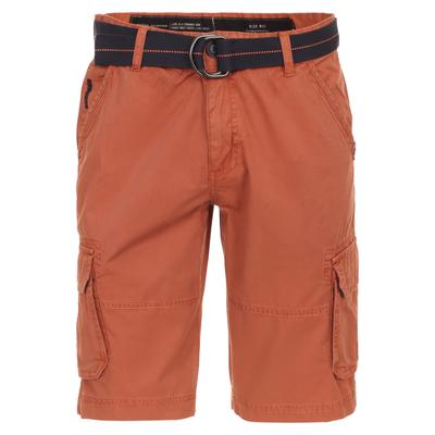 Shorts CASAMODA "CASAMODA Shorts uni", Herren, Gr. 30, Normalgrößen, orange, 100% Baumwolle, Hosen Shorts