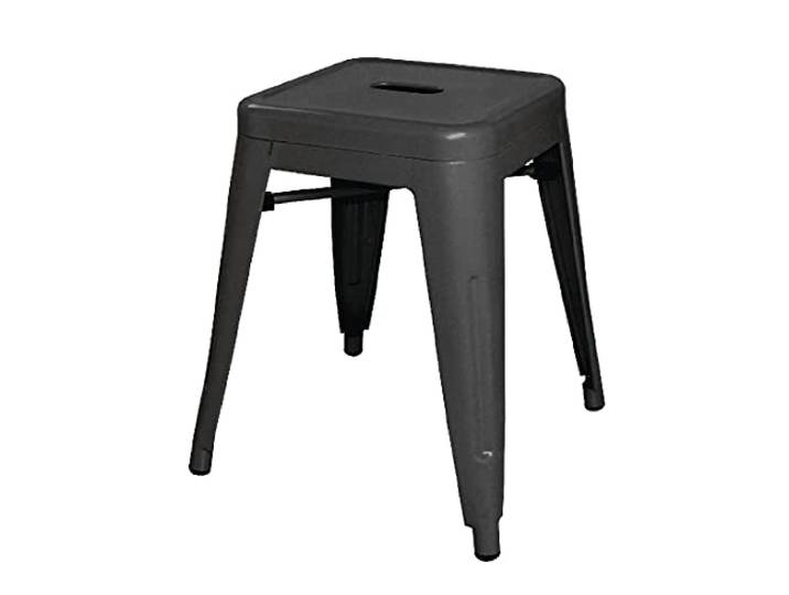 Bolero niedrige Bistrohocker aus Stahl Sitzhöhe 46cm