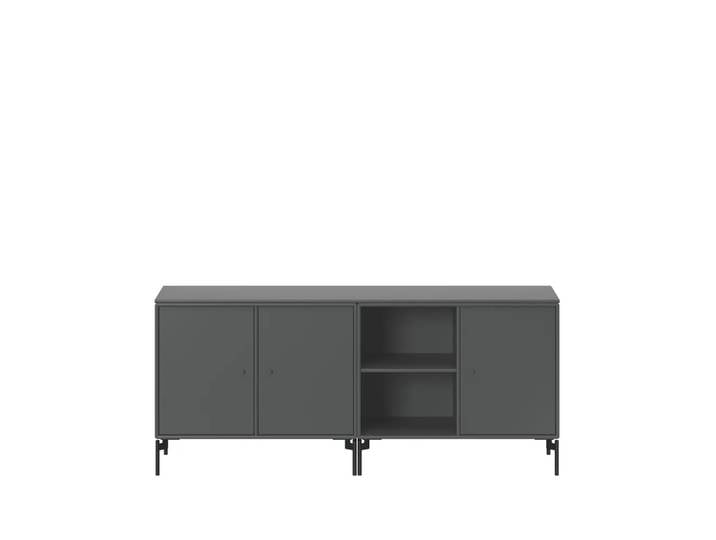 Montana Buffet Save Anthracite 04-pieds laqués noirs