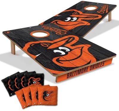 Skip's Garage Baltimore Orioles MLB Tailgate Cornhole Board Set