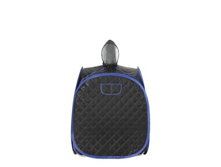 LNHHG Tragbares Sauna-Set for eine Person, Ganzkörper-Spa-Hutzelt for zu Hause, inklusive 2-Liter-Dampfgarer mit Fernbedienung(Black-NO Steamer)