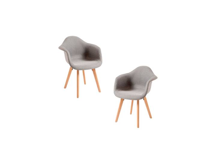 2er Set Belu Stoff Stühle - Gris