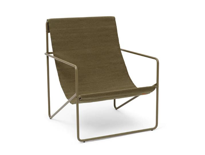 Ferm Living - Desert Lounge Chair, olive / olive