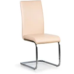 Leder-Konferenzstuhl, Esszimmerstuhl LOTUS, beige