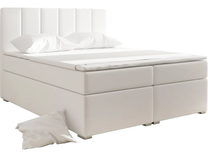 Boxspringbett ELTAP BOLERO weiss 160x200cm halbfest