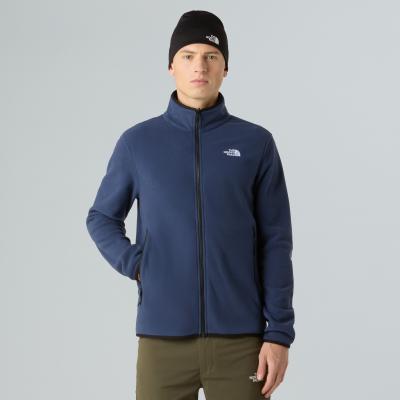 Fleecejacke THE NORTH FACE "M GLACIER FLEECE JACKET", Herren, Gr. XXL, blau (summit navy), Fleece, Obermaterial: 100% Polyester, normal, Jacken Fleecejacke, für Outdoor-Aktivitäten, atmungsaktiv, wärmeisolierend