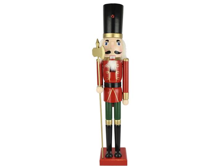 Dekofigur I.GE.A. Nussknacker , rot, B:10cm H:56cm, Dekofiguren, Dekofigur, Dekofigur Statue Deko Männchen Weihnachtsdeko