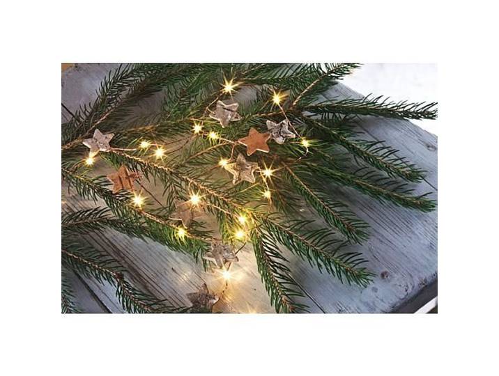 Hellum 520460 - LED lichtsnoer - 10 houten sterren Ø3cm - warm wit