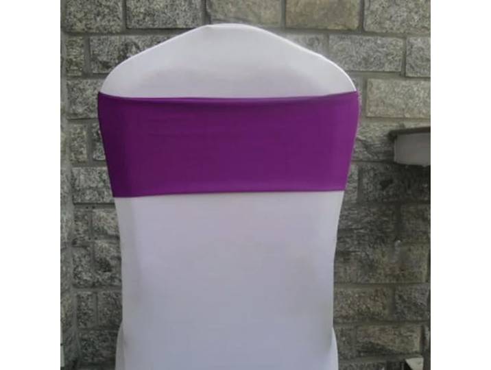 HIPdudRTG Satinbänder mit Schleifen für Stühle, 10 stücke/50 stücke Spandex Hochzeit Stuhl Schärpe Schärpen Hotel(Purple,50pcs)