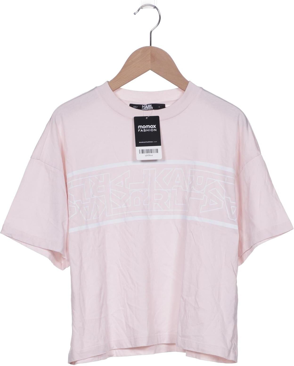 Karl by Karl Lagerfeld Damen T-Shirt, Pink, Gr. XS, Baumwolle - Second Hand