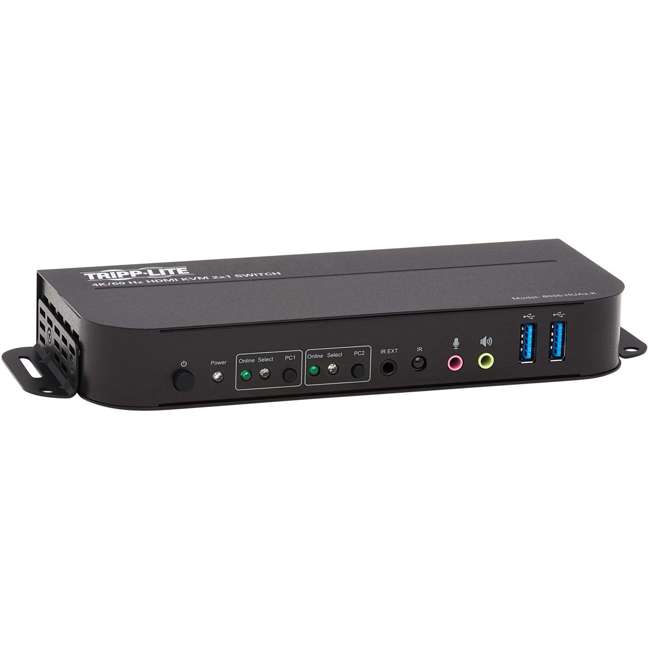 Eaton Tripp Lite HDMI KVM, 2-Port 4K 60Hz 4:4:4, HDR, HDCP 2.2 , IR Remote and USB Cables - KVM-/Audio-/USB-Switch - 2 x KVM/Audio/USB