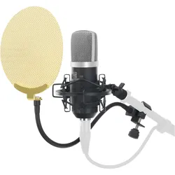 Pronomic CM-22 Großmembranmikrofon SET inkl. Popschutz gold