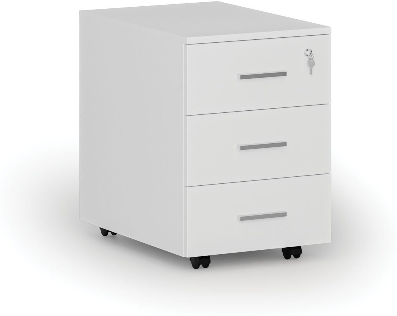B2B Partner Büro-Rollcontainer SEGMENT, 3 Schubladen, weiß