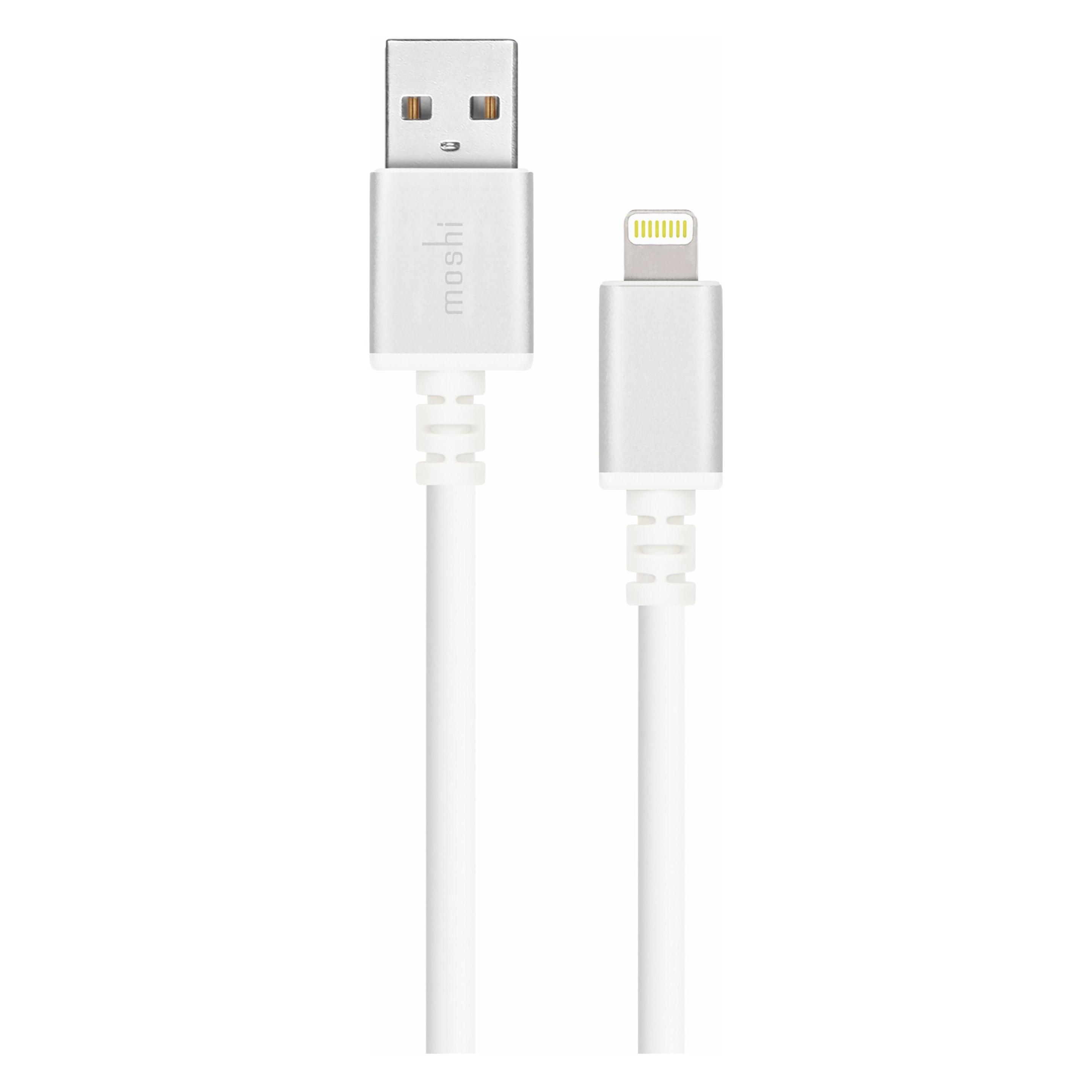 Moshi Ladekabel Weiss/Silber (1 m, USB 2.0) (99MO023119)