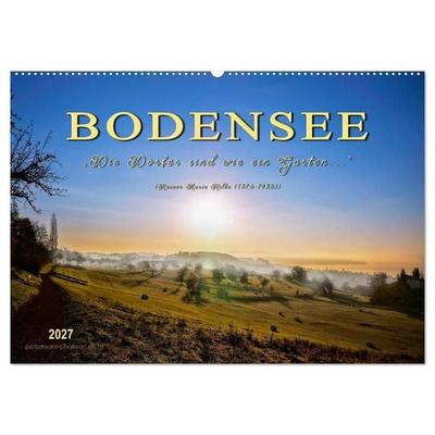 Bodensee - 'Die Dörfer sind wie ein Garten...' (Rainer Maria Rilke) (Wandkalender 2027 DIN A2 quer), CALVENDO Monatskalender