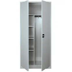 Lüllmann® Mehrzweckschrank mit Flügeltüren, 1800 x 800 x 383 mm, lichtgrau