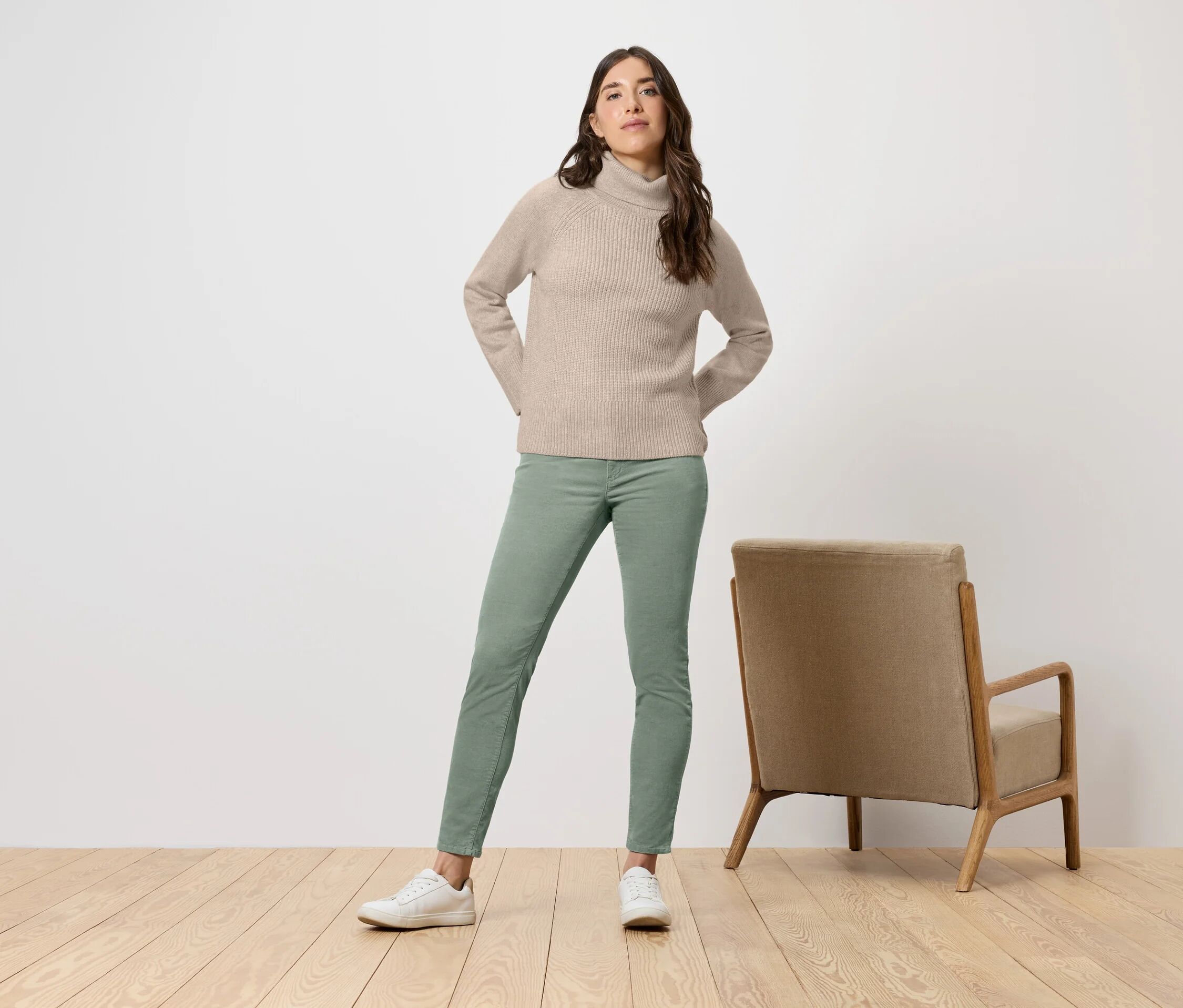Tchibo - Samthose - Damen - Gr. 36 - Mint