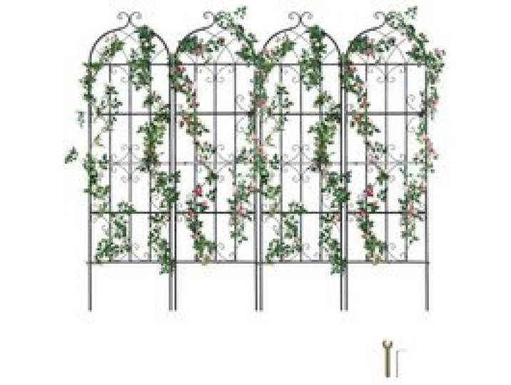 VEVOR Rankhilfe für Kletterpflanzen, 51x180cm, 4er-Set rostfreies Metallspalier für Gartenblumen, Rankgitter für Rosen, Kletterhilfe, Gurkenstütze, dekoratives Clematis-Spalier für Innenhöfe & Rasen